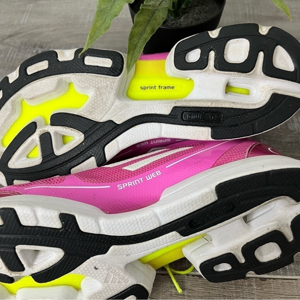 ADIDAS Adizero Pink White Feather Sprint Frame Size 8.5 - Picture 14 of 16